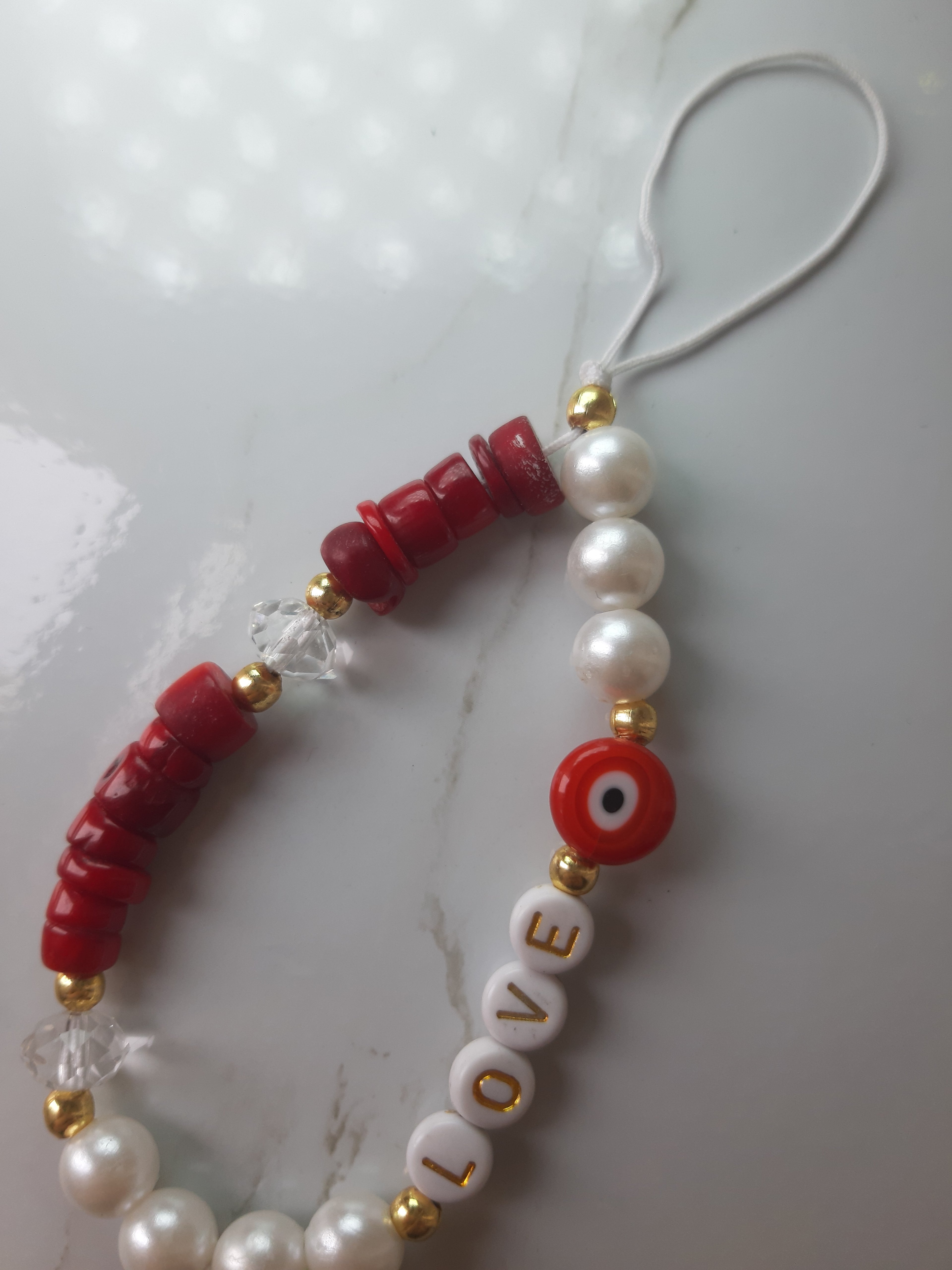 Red Love Mini Phone Strap