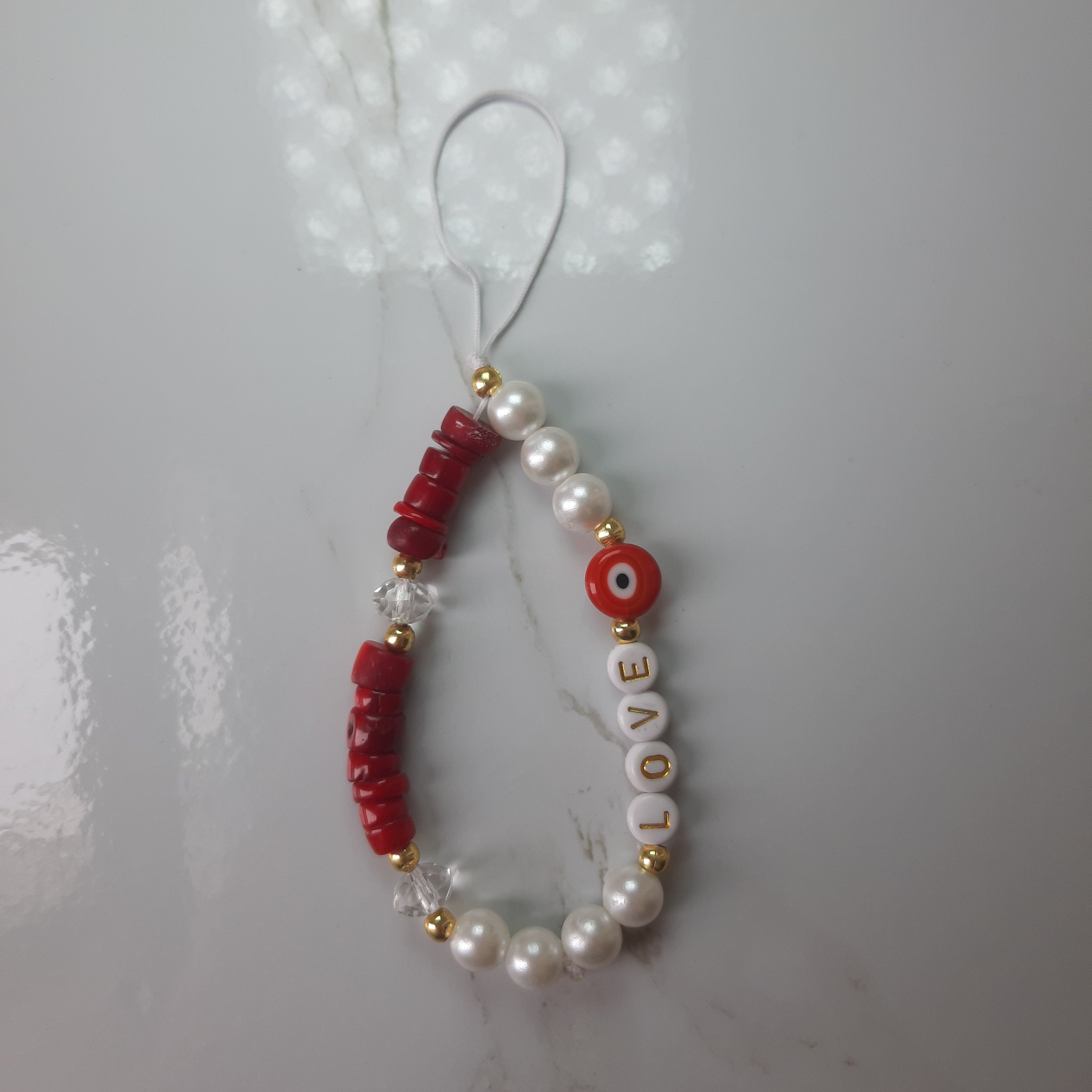 Red Love Mini Phone Strap