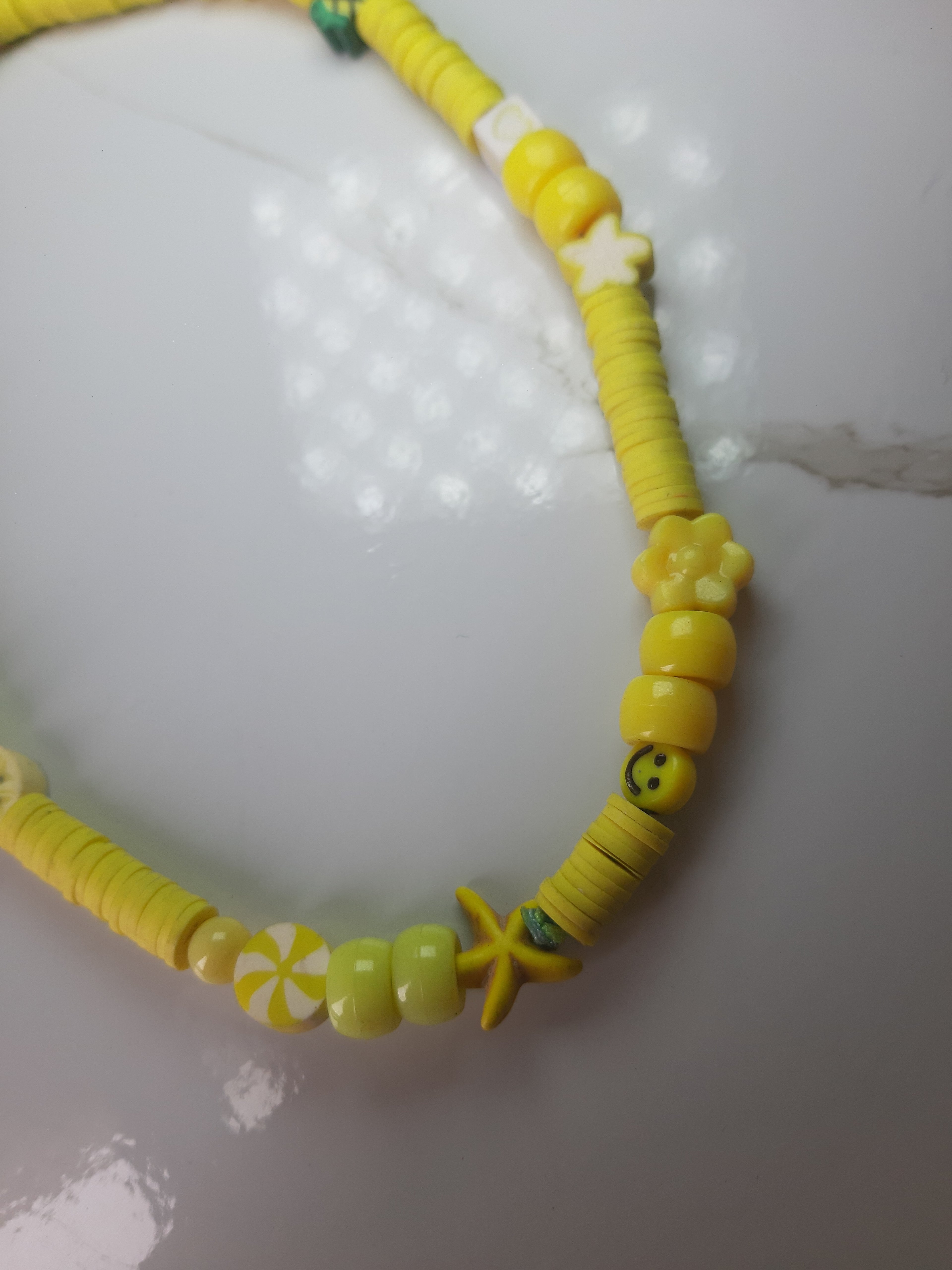 Yellow Charms Phone Strap