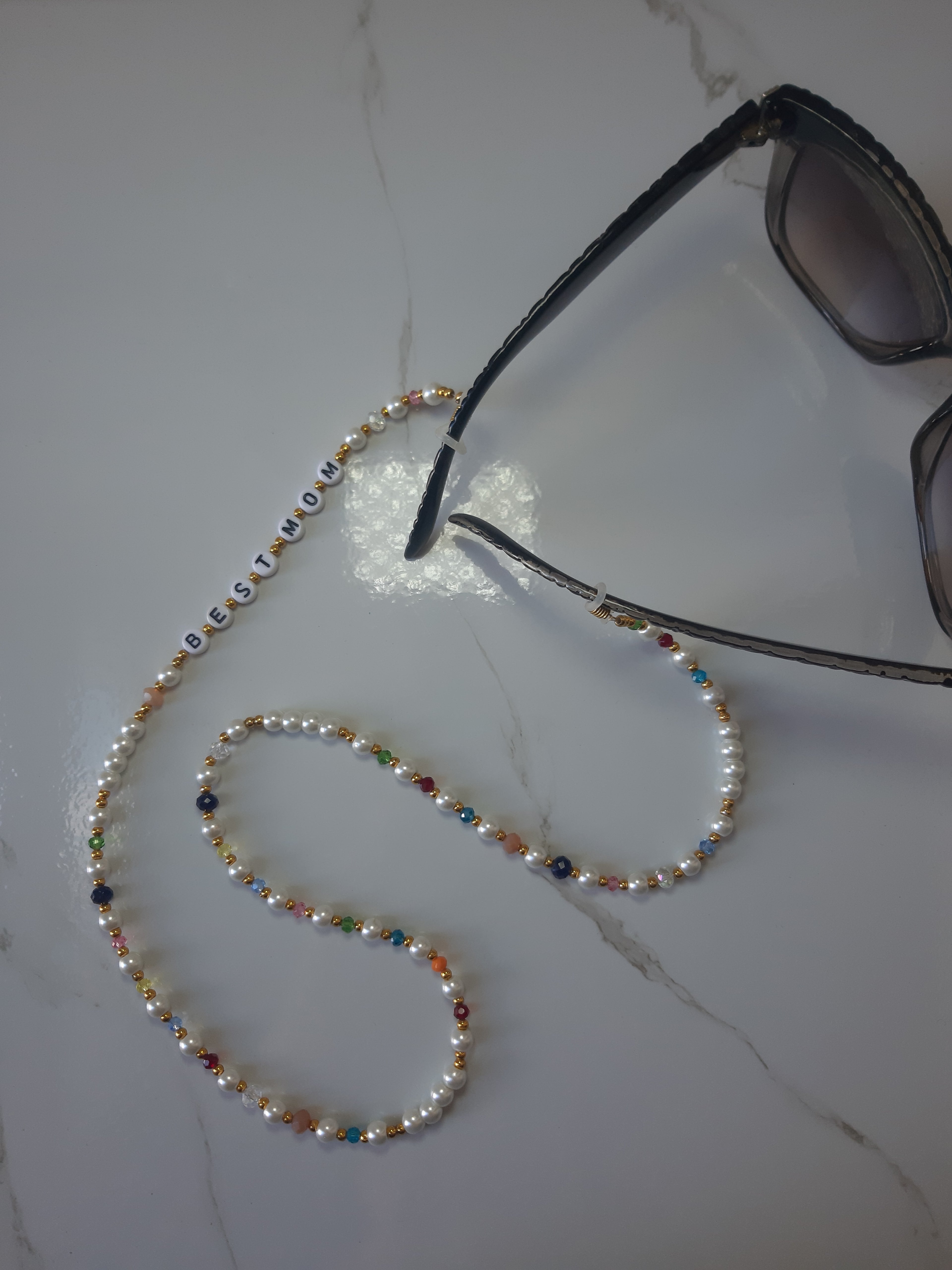 'Best Mom' Glasses Chain