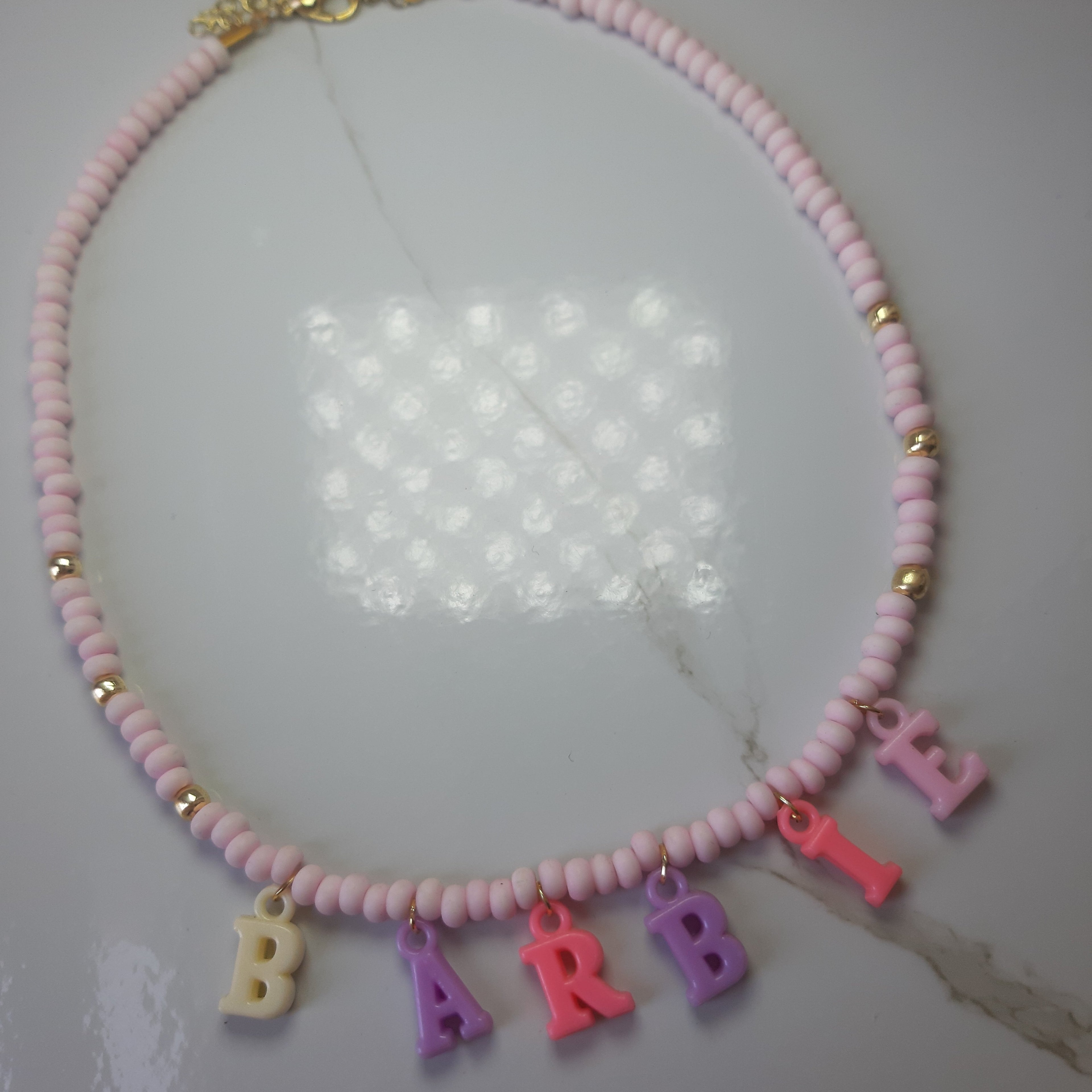 Babrie Letters Beaded Necklace