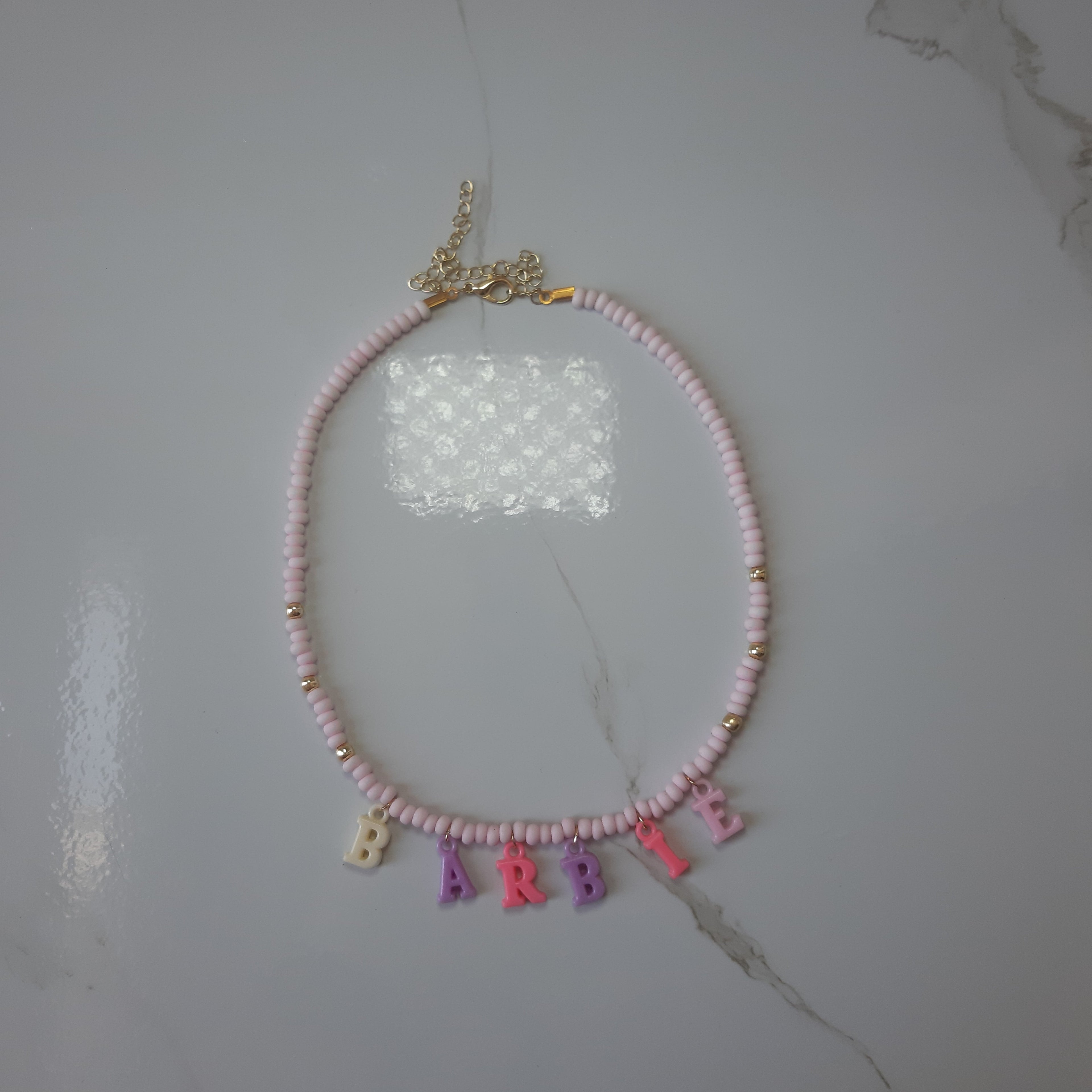Babrie Letters Beaded Necklace