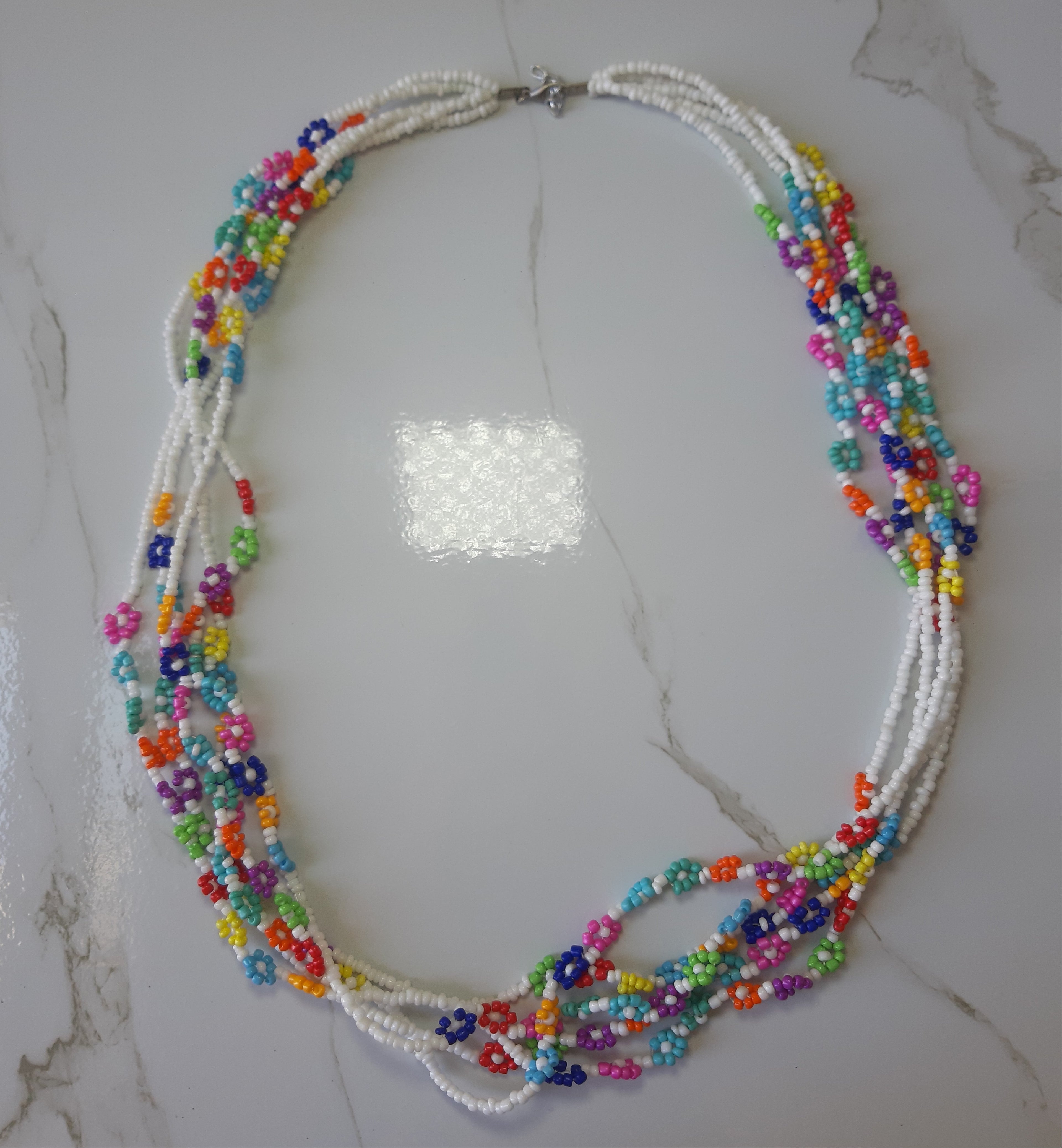 'White Bloom' Long Necklace
