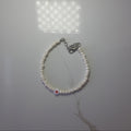 White Beads Heart Bracelet
