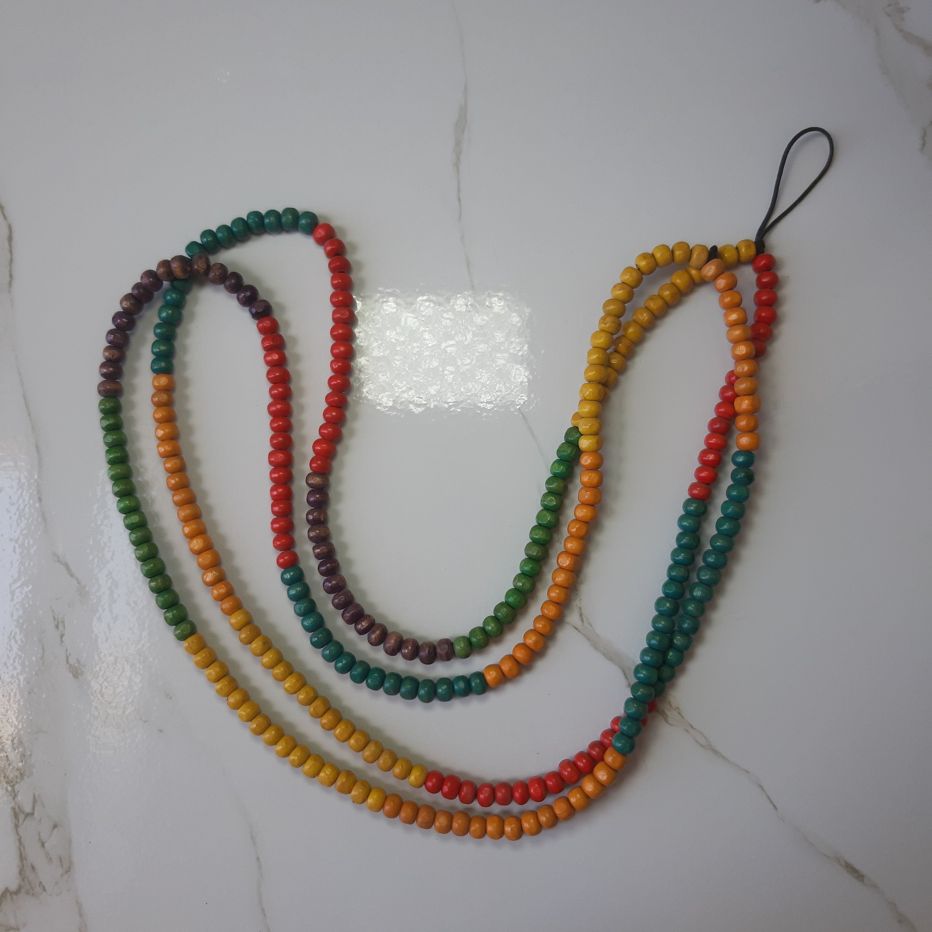 Multicolor Beaded Long Phone Strap